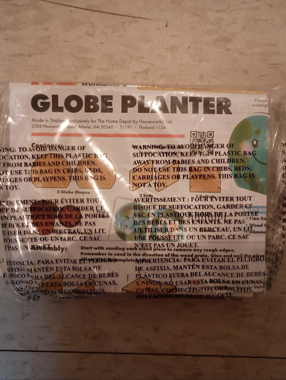 3/$10 🌟 NEW Home Depot Kids Workshop Globe Planter Project April 2025